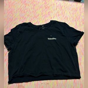 Black “Talentless” Crop Top